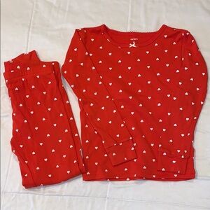 Carter's - Sz6 - Red Heart Kids Pajamas
